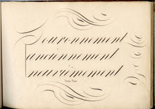 Load image into Gallery viewer, Original 1840&#39;s HAND DRAWN French Calligraphic, Penmanship Album PDF ONLY, 32 Original Leaves, Bound Book