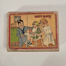 Load image into Gallery viewer, 1920's SAFETY-BLOCK Mini Children's Toy Block Set, Hal-Sam, Original Box