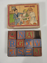 Load image into Gallery viewer, 1920's SAFETY-BLOCK Mini Children's Toy Block Set, Hal-Sam, Original Box