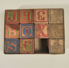 Load image into Gallery viewer, 1920's SAFETY-BLOCK Mini Children's Toy Block Set, Hal-Sam, Original Box
