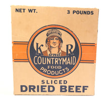 Load image into Gallery viewer, Antique 1920's COUNTRY MAID SLICED BEEF Package, Store Display, K&R INC.