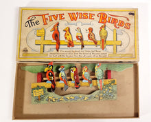Load image into Gallery viewer, Vintage 1930's-1940's FIVE WISE BIRDS Children's SHOOTING GAME, Parker Bros.