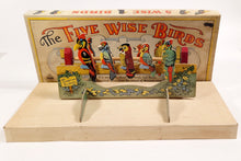 Load image into Gallery viewer, Vintage 1930's-1940's FIVE WISE BIRDS Children's SHOOTING GAME, Parker Bros.