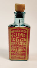 Load image into Gallery viewer, Victorian WHITTEMORE'S GILT EDGE DRESSING BOTTLE, Leather Preserver, Vintage Fashion