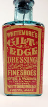Load image into Gallery viewer, Victorian WHITTEMORE'S GILT EDGE DRESSING BOTTLE, Leather Preserver, Vintage Fashion