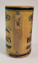 Load image into Gallery viewer, Antique 1910&#39;s-1920&#39;s ROLLED OATS CANISTER, Purity Brand, Calla Lily