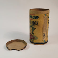 Load image into Gallery viewer, Antique 1910's-1920's ROLLED OATS CANISTER, Purity Brand, Calla Lily