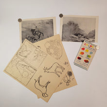 Load image into Gallery viewer, 1942 Antique MARCH OF PROGRESS Art Education, Print Set, Children's Game