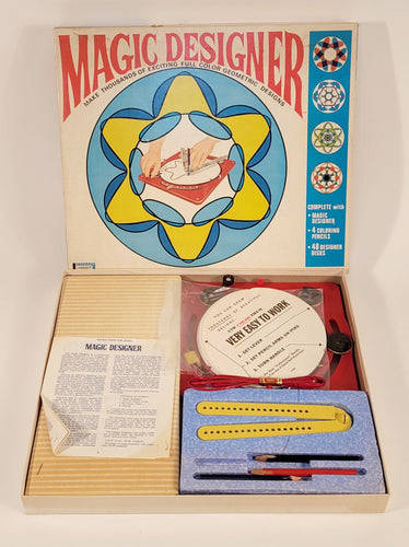 1967 Vintage MAGIC DESIGNER Children's Toy, Geometric Color Art Game