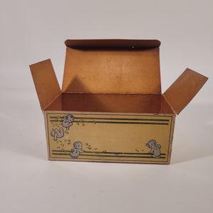 1921 Antique Van's Velvet Ice Cream Cardboard, Waxed Box, Cherubs