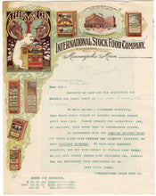 Load image into Gallery viewer, 1903 INTERNATIONAL STOCK FOOD CO. LETTERHEAD, Color Document, Animals