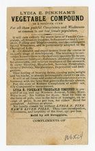 Load image into Gallery viewer, Victorian Lydia Pinkham's Vegetable Compound, Quack Medicine Trade Card