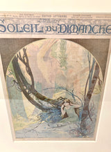 Load image into Gallery viewer, 1899 Framed French LA PLUME Magazine Cover, Alphonse Mucha, Art Nouveau