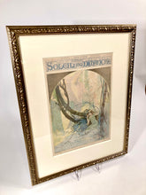 Load image into Gallery viewer, 1899 Framed French LA PLUME Magazine Cover, Alphonse Mucha, Art Nouveau