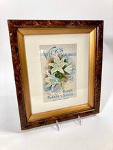 Load image into Gallery viewer, 1899 Framed VICK&#39;S SEED CATALOG Cover/ Lithograph, Flowers, Plants