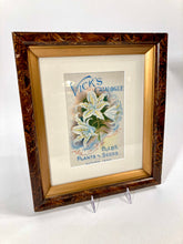 Load image into Gallery viewer, 1899 Framed VICK'S SEED CATALOG Cover/ Lithograph, Flowers, Plants