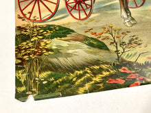 Load image into Gallery viewer, Antique 1910's AN AUTUMN DRIVE Lithograph, Print, Gibson Girl, Carriage