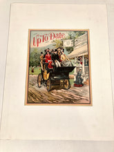 Load image into Gallery viewer, 1890's Original UP TO DATE Color Lithograph, Victorian Carriage Ride