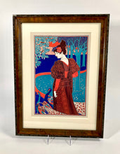 Load image into Gallery viewer, 1897 Framed Art Nouveau, LA FEMME AU PAON, Louis Rhead, L'Estampe Moderne
