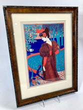 Load image into Gallery viewer, 1897 Framed Art Nouveau, LA FEMME AU PAON, Louis Rhead, L'Estampe Moderne