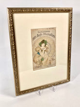 Load image into Gallery viewer, Antique Framed DICTIONNAIRE DES ARTS DECORATIFS Magazine Cover, Alphonse Mucha