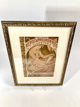 Load image into Gallery viewer,  1898 Framed MENUS & PROGRAMMES ILLUSTRES Lithograph Cover, MUCHA