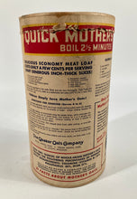 Load image into Gallery viewer, Antique Quick Mother&#39;s Oats, Cardboard Oatmeal Package, Quaker Oats