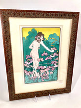 Load image into Gallery viewer, 1898 Antique, Framed L'HEURE DU BERGER Lithograph, Hans Christiansen Print