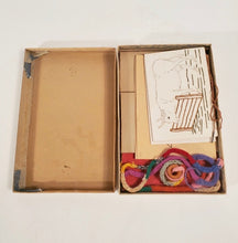 Load image into Gallery viewer, 1920's Antique KNITTING SPOOL OUTFIT Children's Game, Nearly Complete