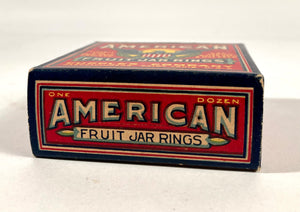 Antique American One Dozen Fruit Jar Canning Rings in Original Box, Eagle