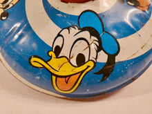 Load image into Gallery viewer, 1973 Tin DISNEY SPINNING TOP, Mickey Mouse, Donald Duck, Goofy, Pluto