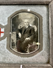 Load image into Gallery viewer, Victorian Framed Double Sided Family Portrait with Family Crest, Silver Mat