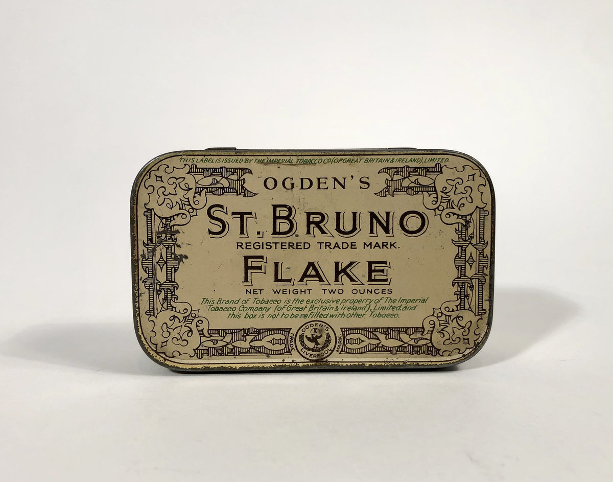 Antique Ogden's ST. BRUNO FLAKE Tobacco Tin Box, Great Britain || EMPT –  TheBoxSF