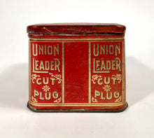 Load image into Gallery viewer, Antique UNION LEADER Cut Plug Tin || EMPTY
