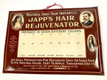 Load image into Gallery viewer, Antique Edwardian JAPP&#39;S HAIR REJUVENATOR Metal Store Display, Sign