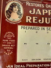 Load image into Gallery viewer, Antique Edwardian JAPP'S HAIR REJUVENATOR Metal Store Display, Sign