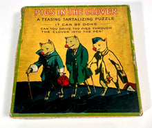 Load image into Gallery viewer, Antique PIGS IN THE CLOVER Children's Puzzle, Maze Game || Milton Bradley