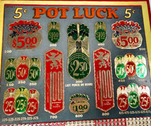 Load image into Gallery viewer, Vintage Pot Luck Punch Board, Jackpot, Lottery || Unused