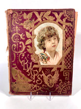 Load image into Gallery viewer, Victorian, Turn of the Century Children&#39;s SCRAP BOOK with Ornate Cover