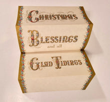 Load image into Gallery viewer, Set of Four Gorgeous Vintage Christmas Cards, PDF ONLY, Illustrated with Gold Ink