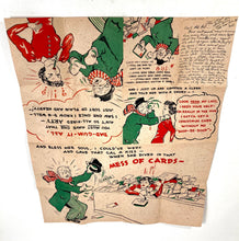 Load image into Gallery viewer, 1930's Rare HALLMARK Large, Fold Out, Comic Cartoon CHRISTMAS CARD, WC Fields Lookalike