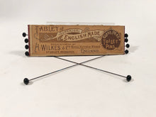 Load image into Gallery viewer, Tablet of Superior English Made GLASS HEAD TOILET PINS || H. Wilkes & Co. England