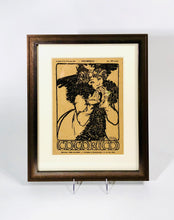 Load image into Gallery viewer, 1899 COCORICO Framed Magazine Cover, Alphonse Mucha, Wood Block Print