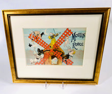 Load image into Gallery viewer, 1895 French MOULIN ROUGE Framed Multi-Color Stone Lithograph