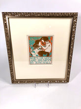 Load image into Gallery viewer, 1897 WHEN HEARTS ARE TRUMPS Framed Litho, Will Bradley, Das Moderne Plakat