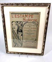 Load image into Gallery viewer, 1897 L'ESTAMPE MODERNE Framed Lithographic Portfolio Cover, Alphonse Mucha