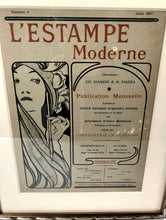 Load image into Gallery viewer, 1897 L'ESTAMPE MODERNE Framed Lithographic Portfolio Cover, Alphonse Mucha