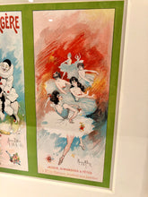 Load image into Gallery viewer, 1910 FOLIES BERGERE Framed Chromolithograph Program Cover, Maurice Millieres
