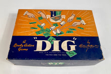 Load image into Gallery viewer, 1950's Vintage DIG Family Card, Board GAME, Gold Mine, Monopoly Man, Deco