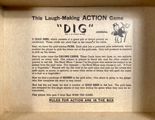 Load image into Gallery viewer, 1950's Vintage DIG Family Card, Board GAME, Gold Mine, Monopoly Man, Deco